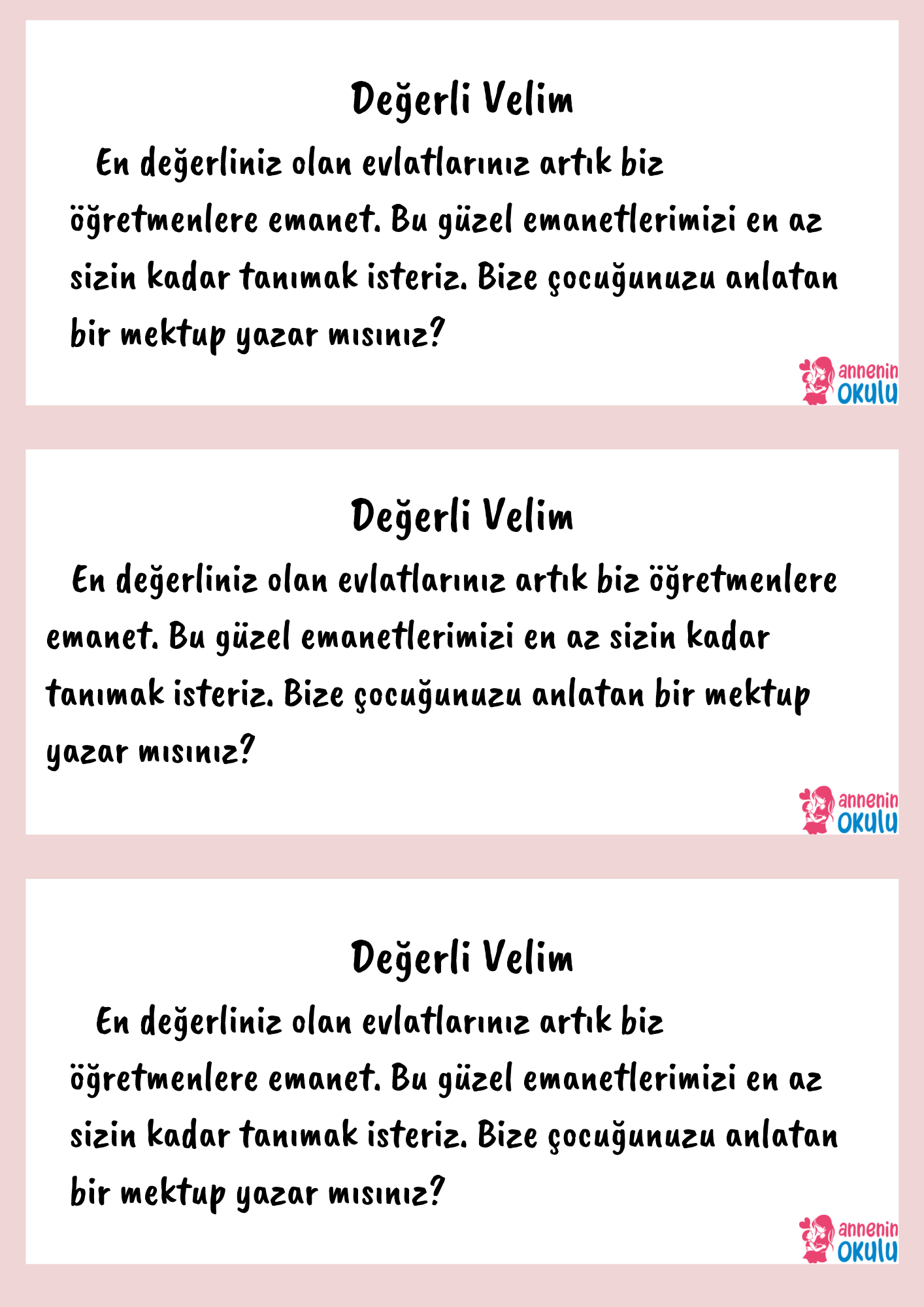 Çocuğunuzu anlatan mektup - zbavsatoho.sk